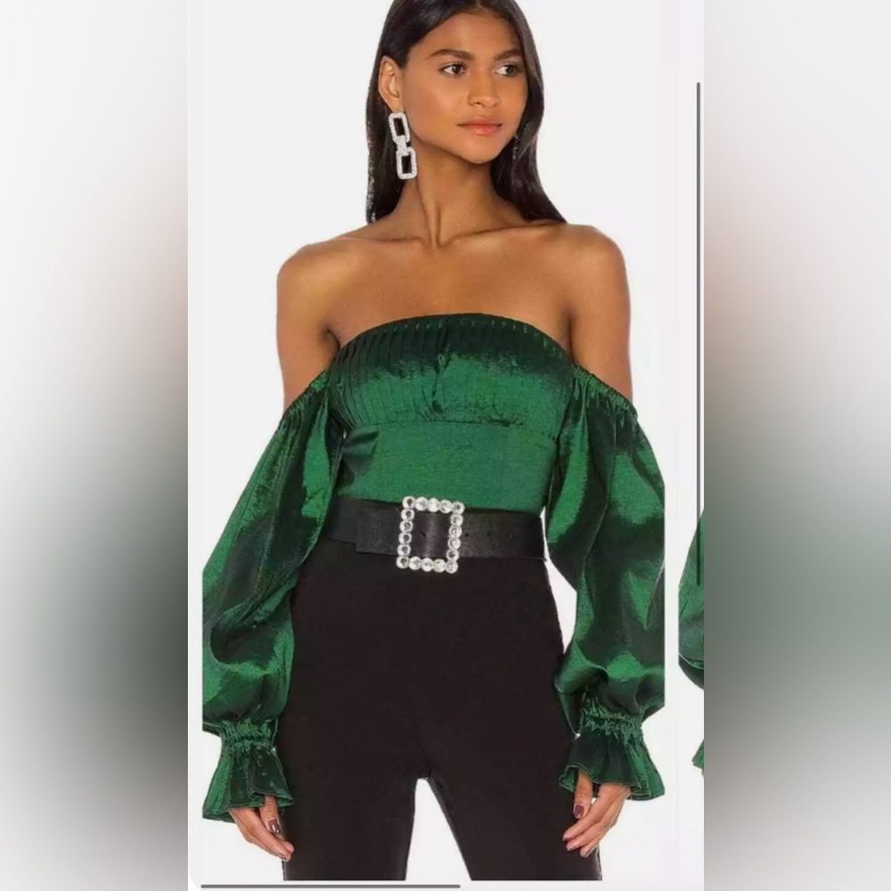 Lovers and Friends Green cropped top